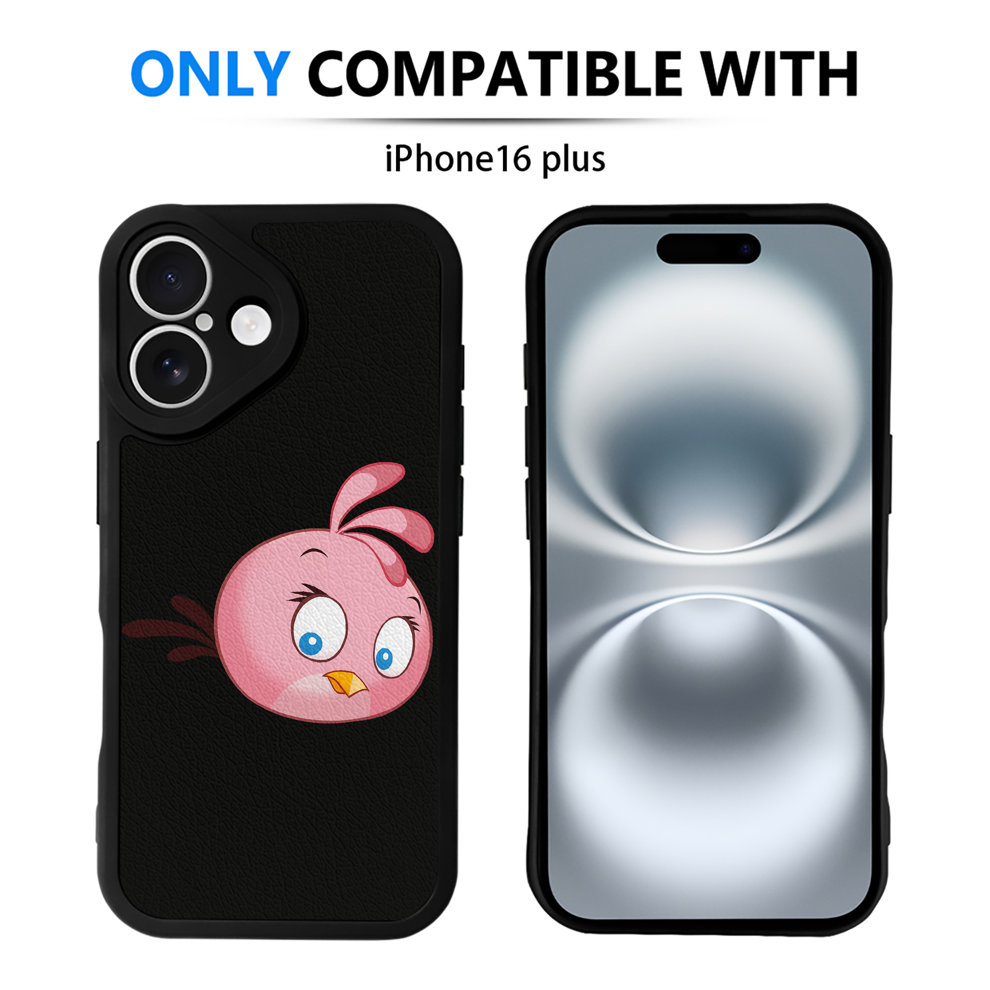 （画像用） Angry Birds アングリーバード 【iPhone 16シリーズ対応】シリコンスマホケース（レザー調） 材質：シリコン